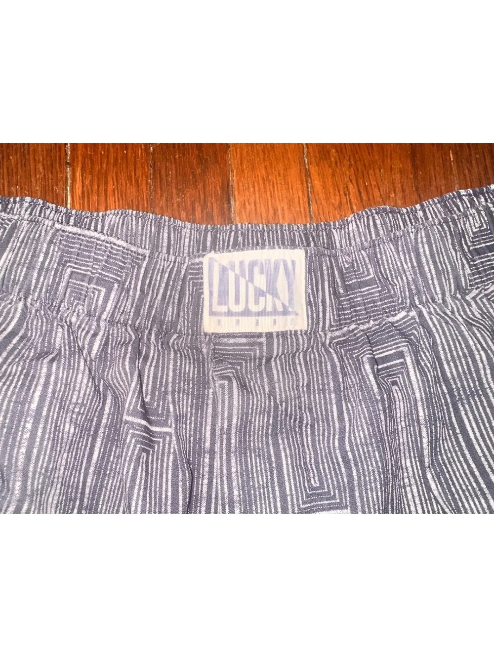 Men’s XL Lucky Brand Geometric Navy White Boxers Underwear